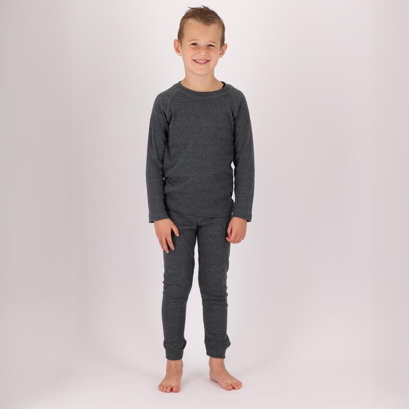 Pantalon/chemise thermique enfant - Ensemble - Mixte - Anthracite