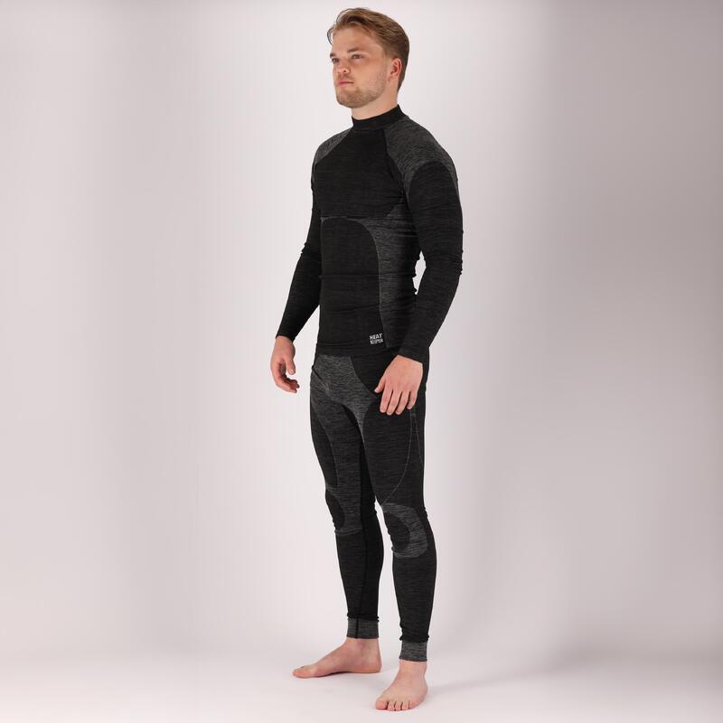 Heatkeeper - Pantalon thermique pour hommes - Noir - 2 pièces