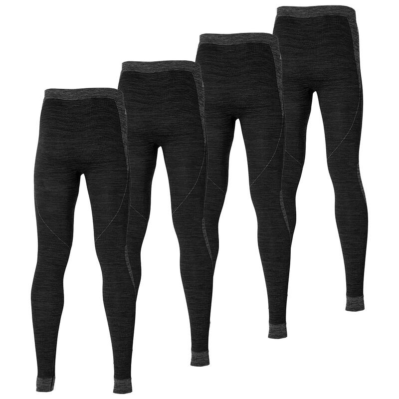 Heatkeeper - Pantalon thermique pour hommes - Noir - 4 pièces