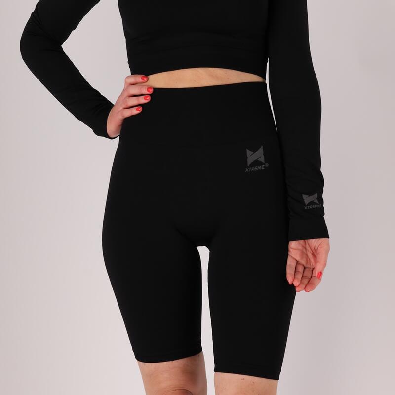 Xtreme - Ensemble de sport dames - Short/Crop top - Anthracite - Crop top dames