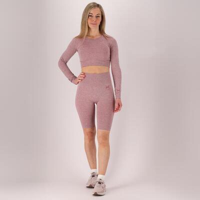 Xtreme - sportset dames - short/crop top - roze -crop top dames - sport short