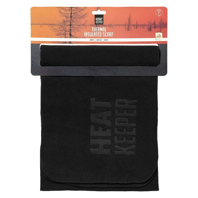 Heatkeeper - Écharpe thermique hommes - Polaire - Noir - 1 pièce - Écharpe