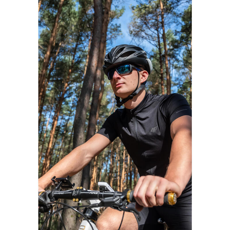 Okulary przeciwsłoneczne SPORT EVEREST Matt Black Blue/ BlueREVO + ETUI