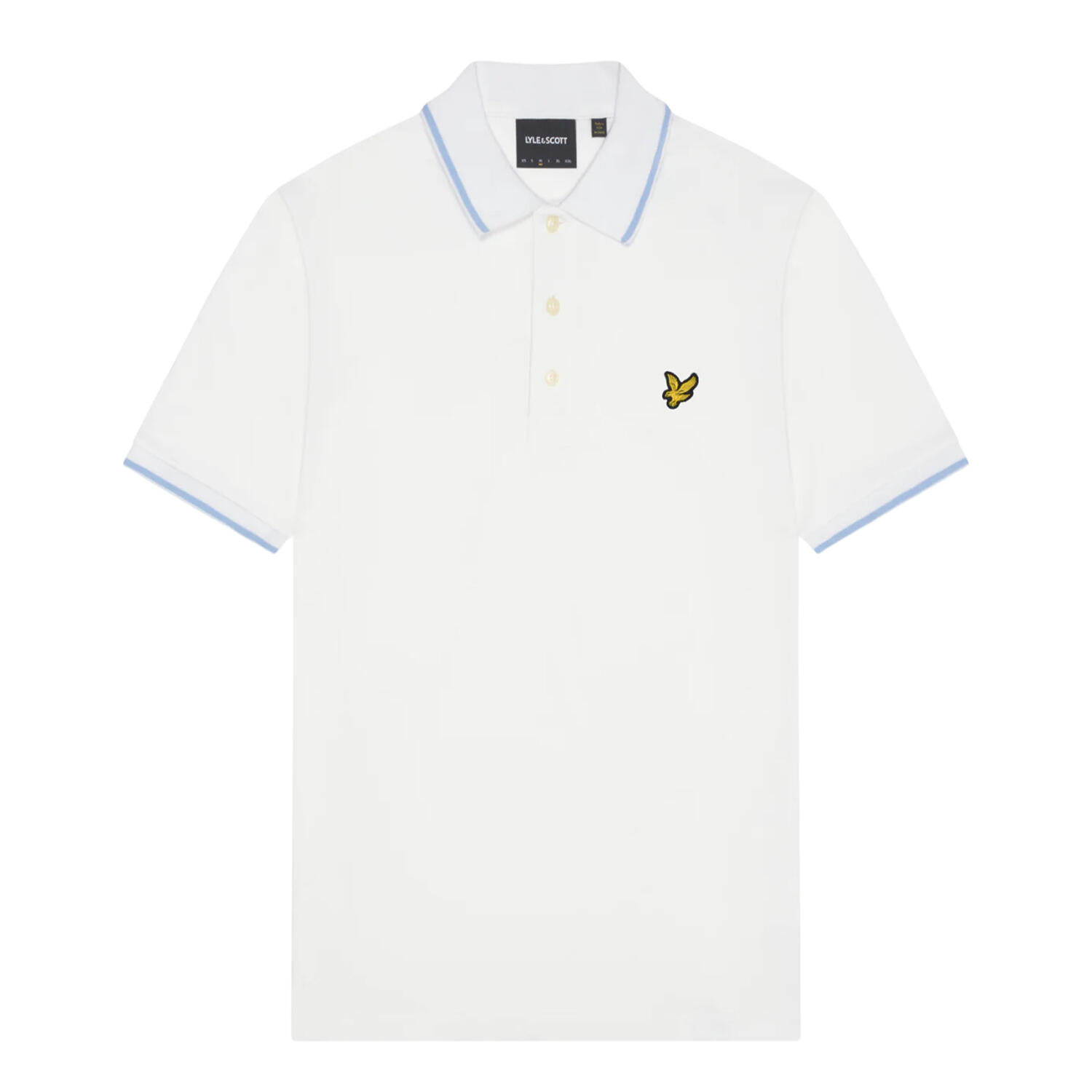 Men's polo shirt (white / light blue)