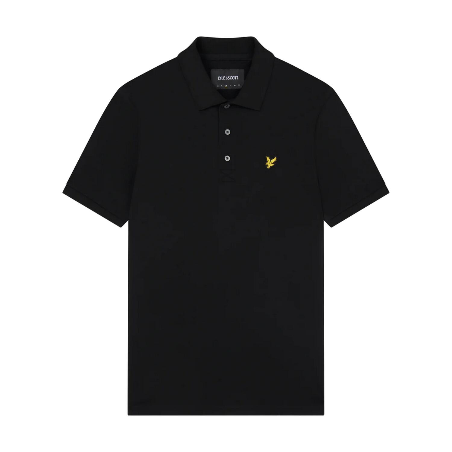 Mens Plain Polo Shirt (Jet Black) LYLE AND SCOTT Decathlon