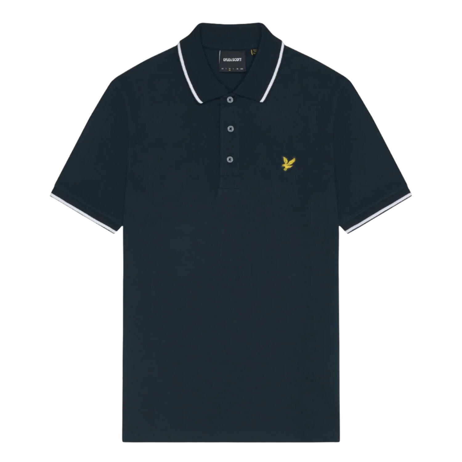 Men's polo shirt (Dark navy blue / White)