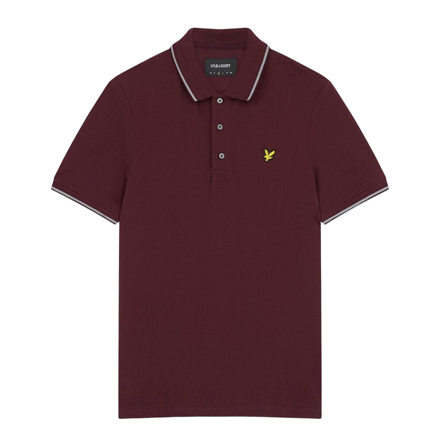 Men's polo shirt (Bordeaux / Heather grey)