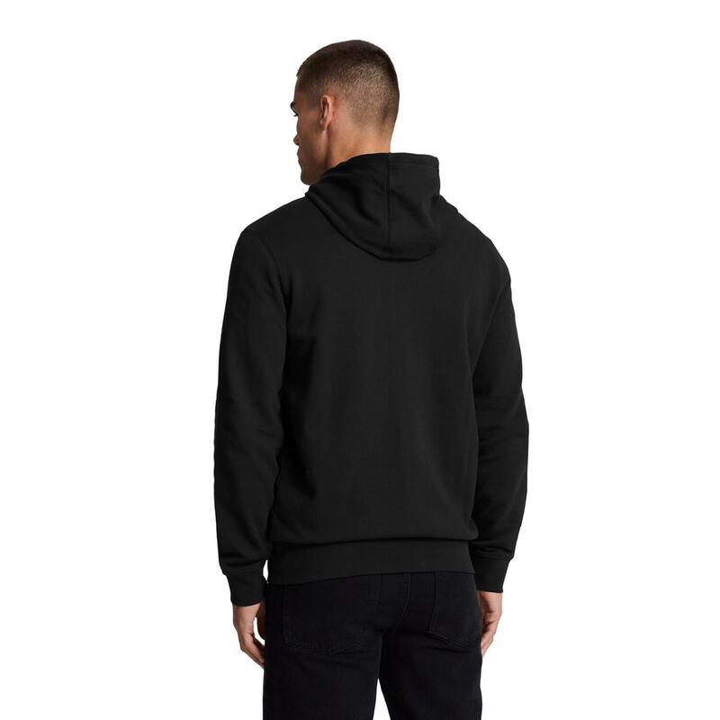 Hoodie mit durchgehendem Reißverschluss Hybrid für Herren Pechschwarz