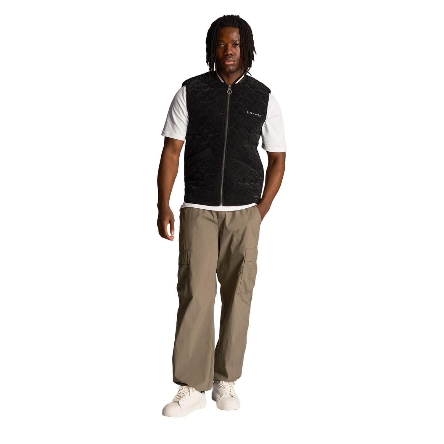 Men's sleeveless jacket (Bright black)