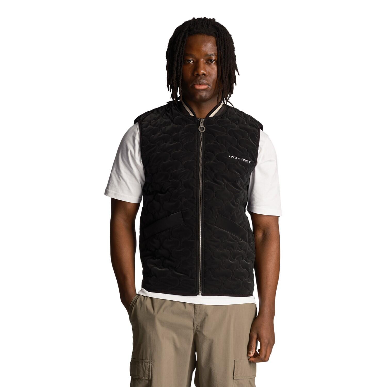 Men's sleeveless jacket (Bright black)