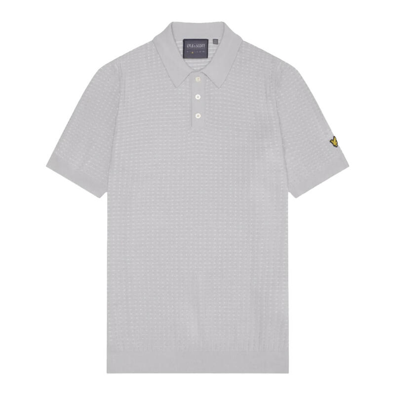 "Grid" Poloshirt für Herren Steingrau