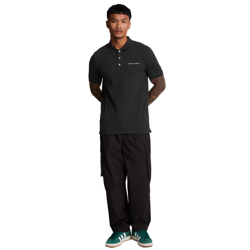 Polo Homme (Noir vif / Blanc)