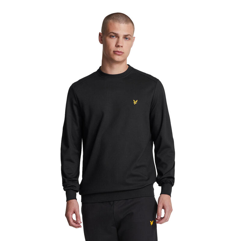 Sweatshirt Rundhalsausschnitt für Sport Herren Pechschwarz