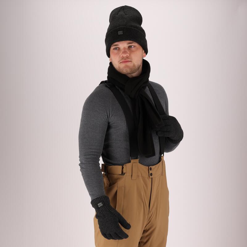 Heatkeeper - Écharpe thermique hommes - Polaire - Noir - 1 pièce - Écharpe