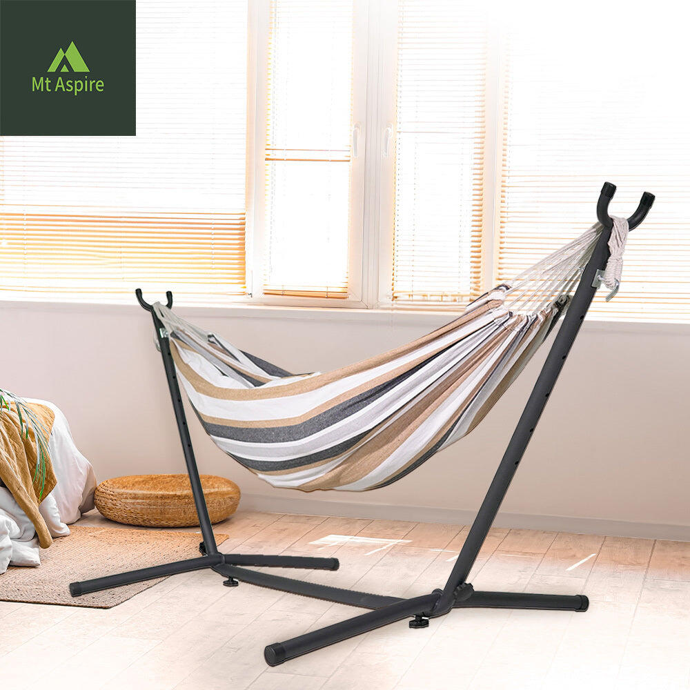 MT ASPIRE Hanging Hammock Bed with Stand Outdoor Swing 200kg