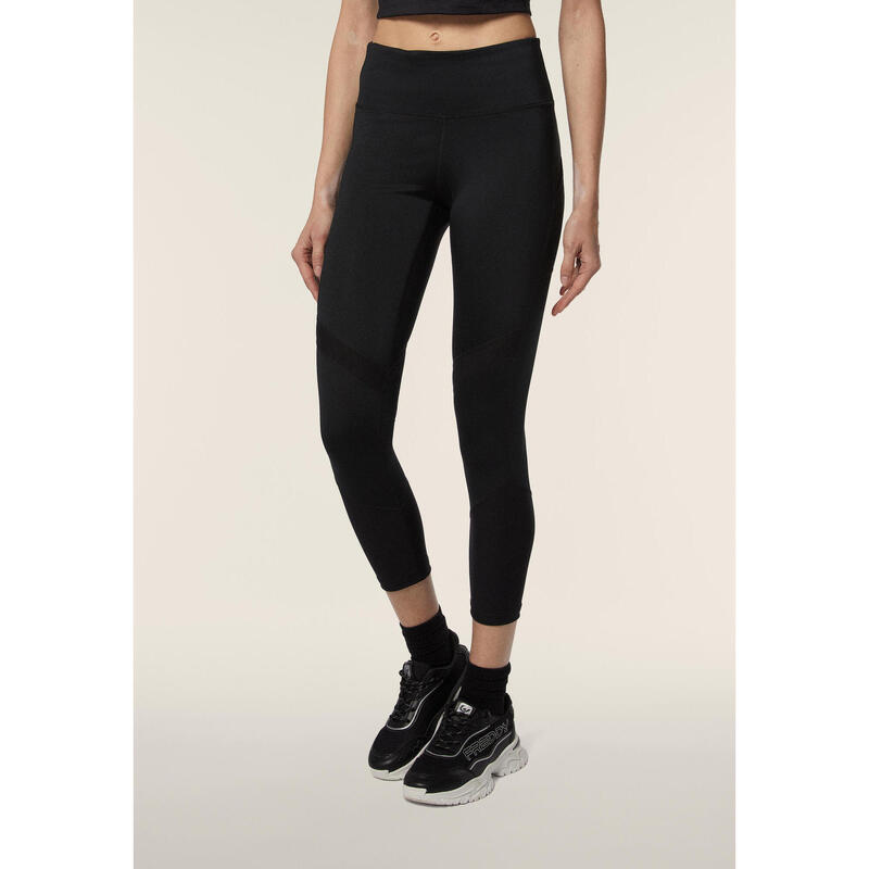 Leggings SuperFit en tissu recyclé avec empiècements en maille