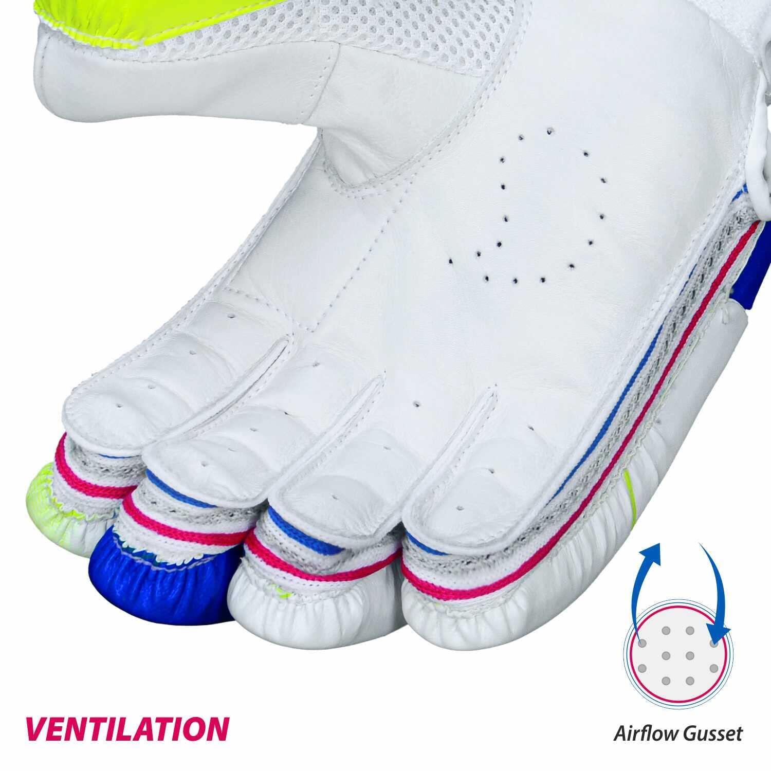 DSC Intense Attitude Cricket Batting Gloves | Multicolor | Größe: Jugend 5/5