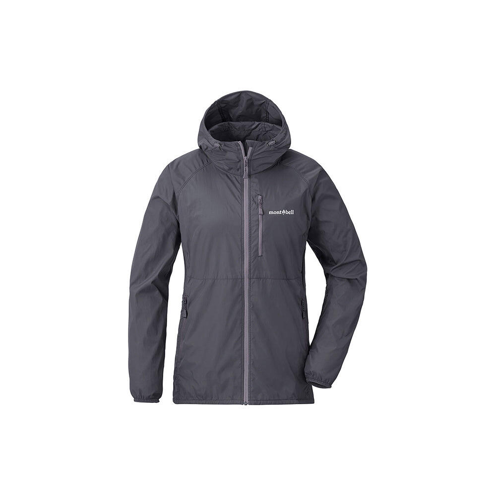 Women's Wind Blast Hooded Pocketable Sports Jacket - Grey