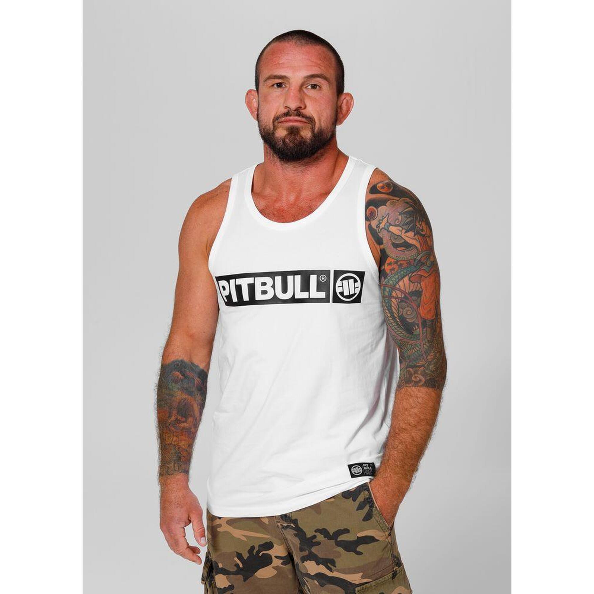 Pitbull - Débardeur Pitbull Hilltop Pour Hommes - Maillot Sans Manche - Blanc|noir - Decathlon
