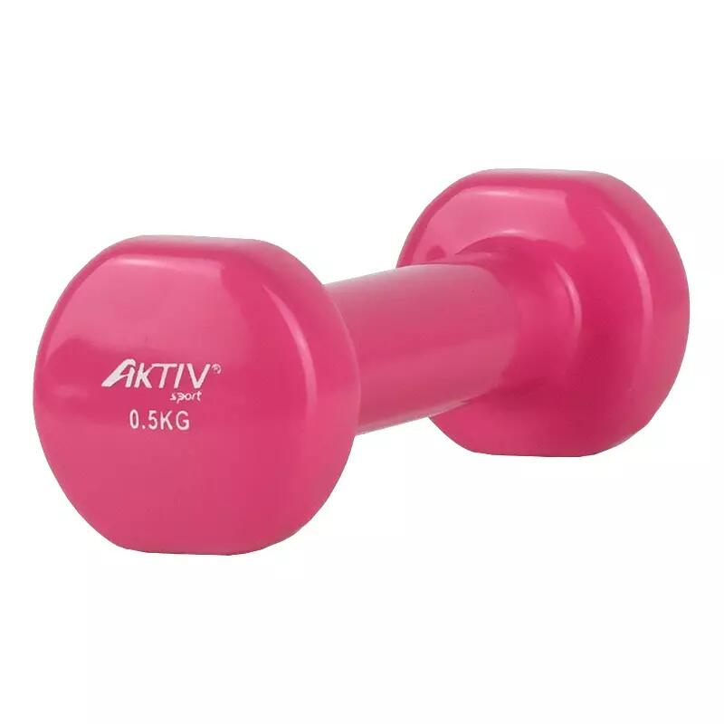 Hantla winylowa Aktivsport 0,5 kg różowa
