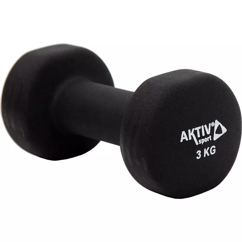 Hantle neoprenowe Aktivsport 3 kg czarne
