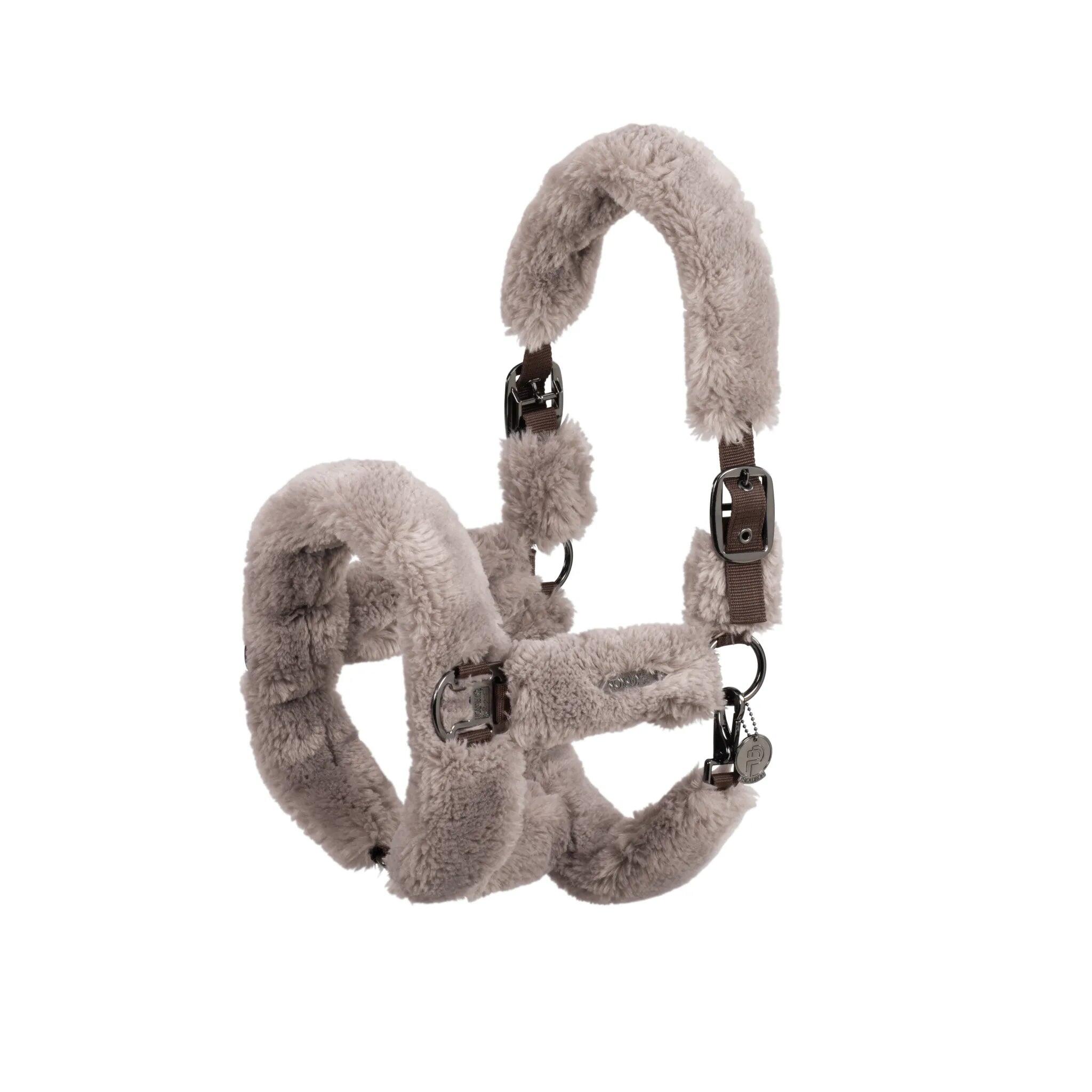 Eskadron Headcollar Double Pin Faux Fur Complete Platinum 24 Teak Bruin 4/4