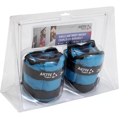 Aktivsport Handgelenk- und Fußgelenkgewichte 2x2 kg blau