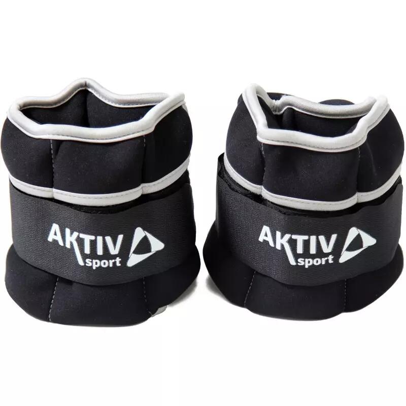 Obciążniki na nadgarstki i kostki Aktivsport 2x0,5 kg, czarno-szare thumbnail