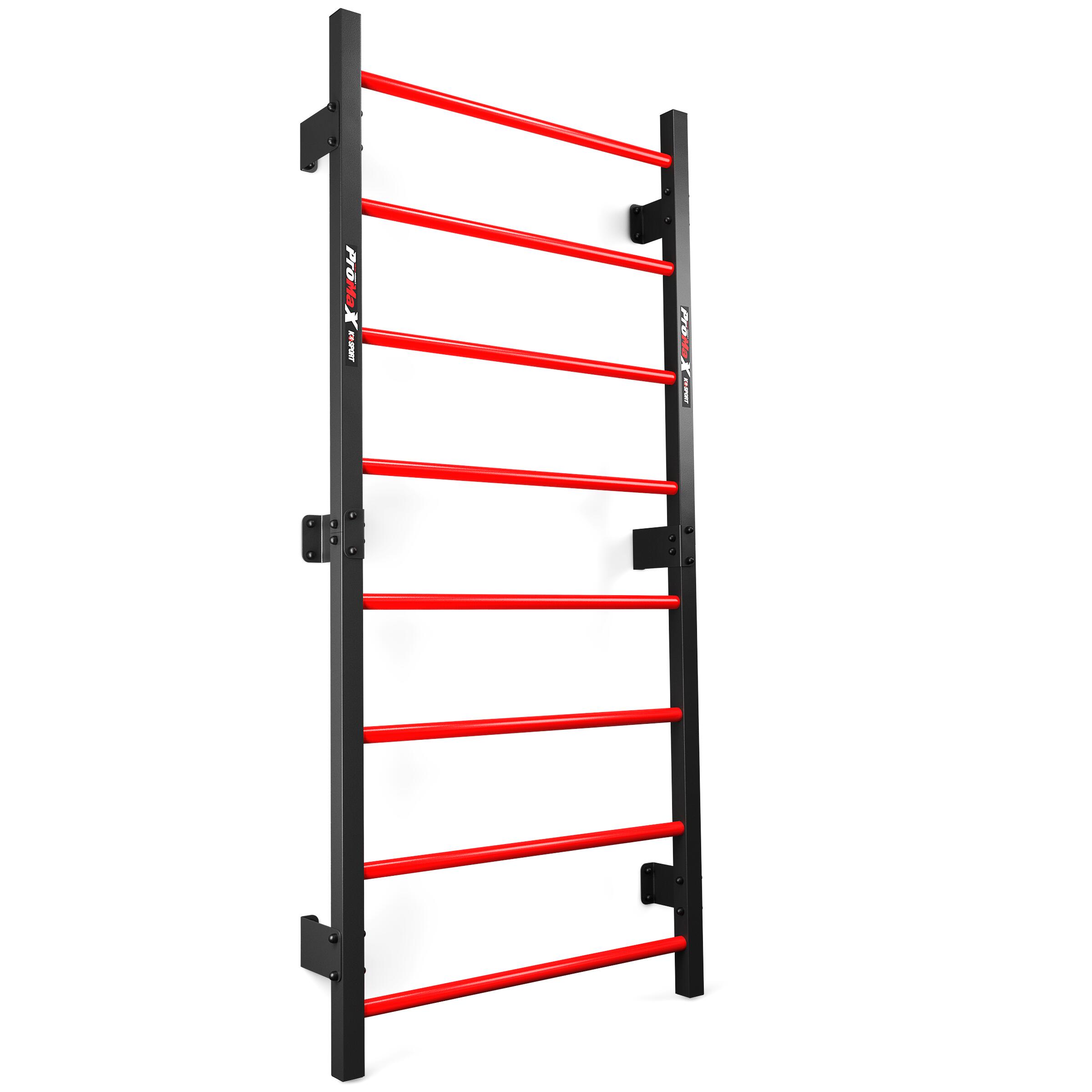 K-SPORT Heavy Duty Steel Wall Bars Swedish Ladder Indoor or Outdoor
