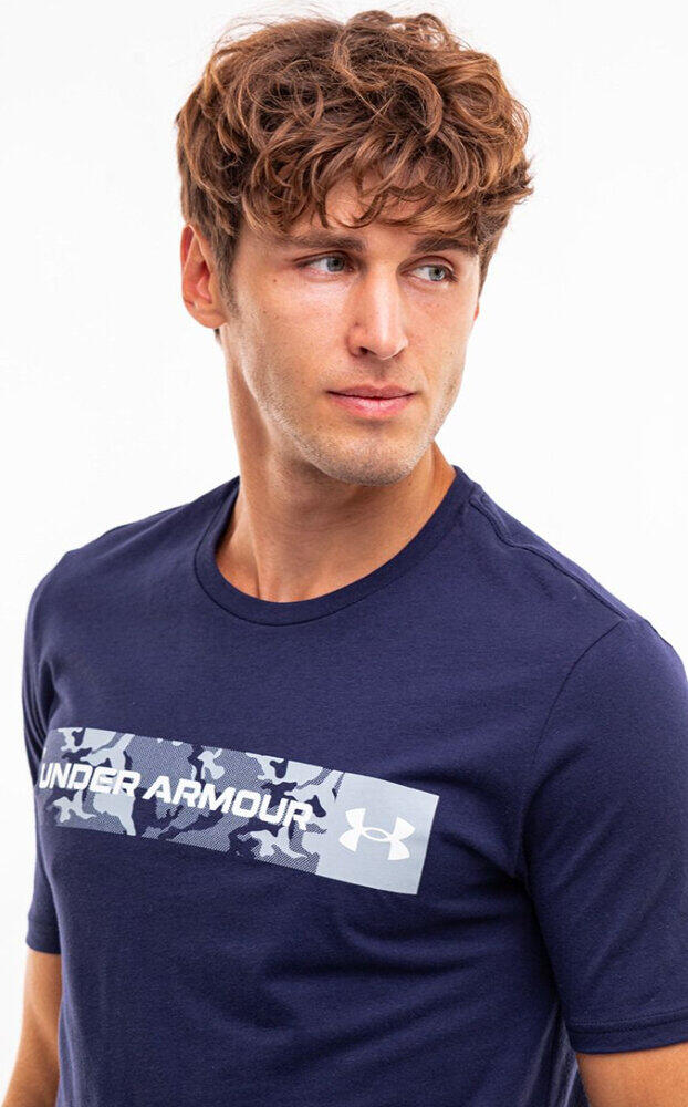 Tshirt Style Camouflage Et Rayure Homme (Bleu Marine) 3/4