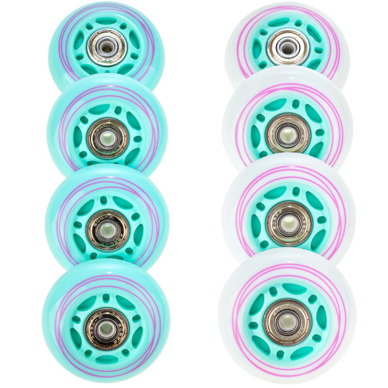 8x Świecące kółka LED do rolek Raven Loret 64mm PU