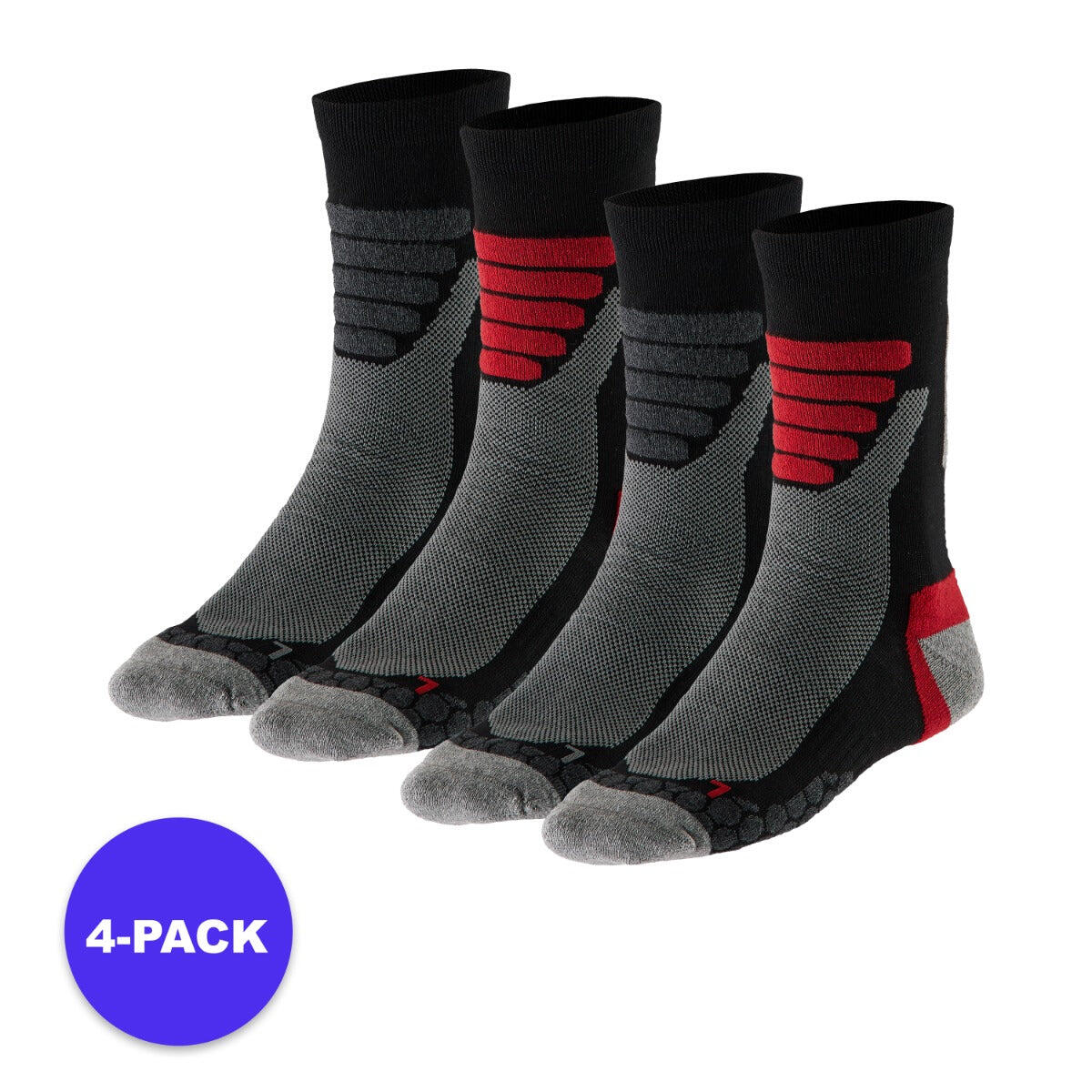 Xtreme - Xtreme - Chaussettes De Randonnée Unisexes - Multi Noir - 4 Paires - Chaussettes - Chaussettes - Noir - 39/42 - Decathlon