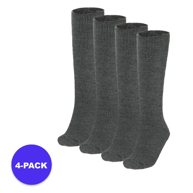 Heatkeeper - Chaussettes hautes thermiques pour femmes - 4 paires - Anthracite