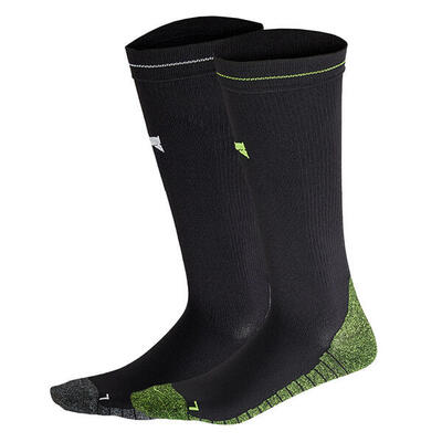 Xtreme - compressie sportsokken - unisex - multi zwart - 2 paar- hardloopsokken