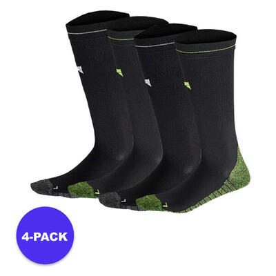Xtreme - running/compressiesokken - 4-pack - zwart compressiekousen hardlopen