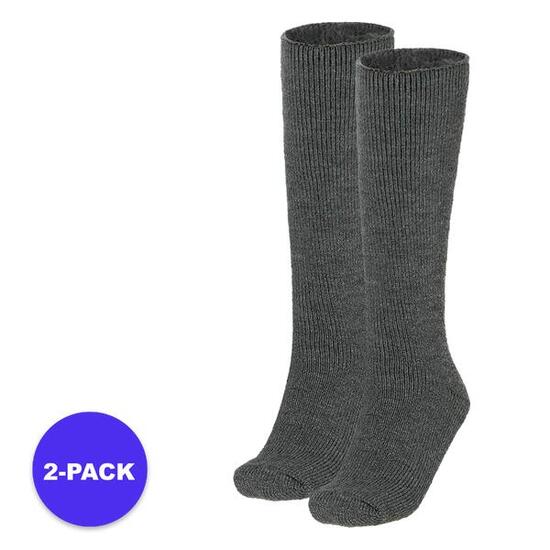 Heatkeeper - Chaussettes hautes thermiques pour femmes - 2 paires - Anthracite