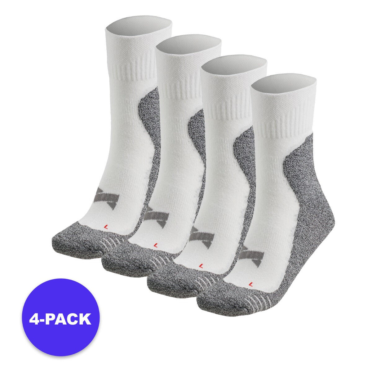 Xtreme - Xtreme - Chaussettes De Sport Mi-hautes - Unisexe - Paquet De 4 - Chaussettes De - Chaussettes - Blanc - 35/38 - Decathlon