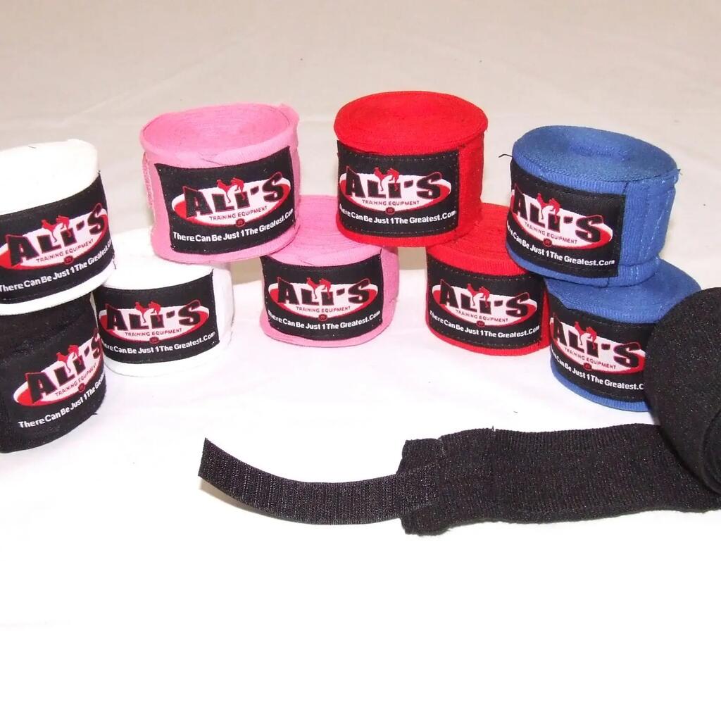 Ali's Fightgear White Bandages 250cm for Boxing Kickboxing