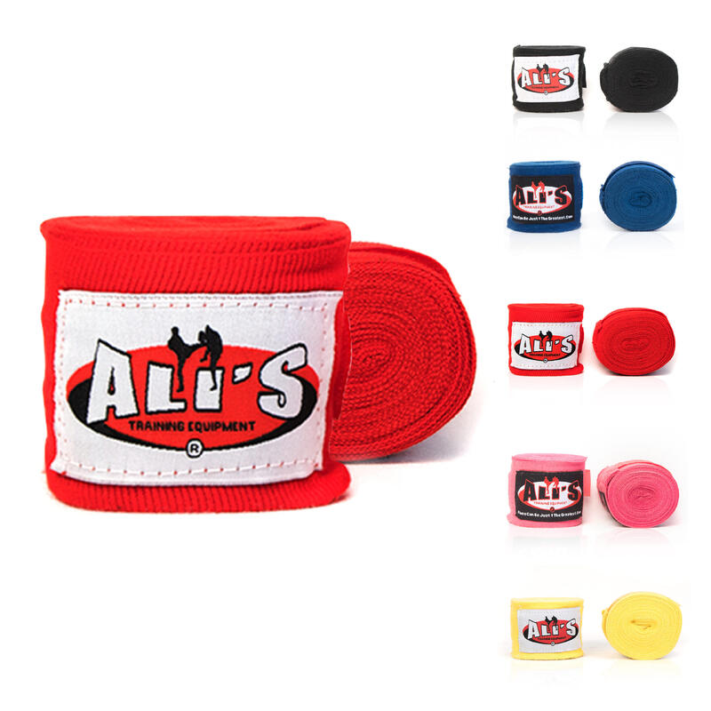 Ali's Fightgear Bandages Rood 460cm voor Boksen Kickboksen