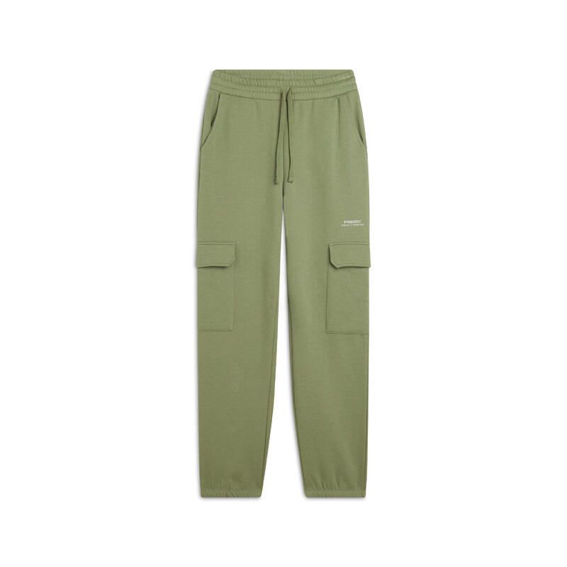 Pantalone cargo da donna comfort fit in felpa