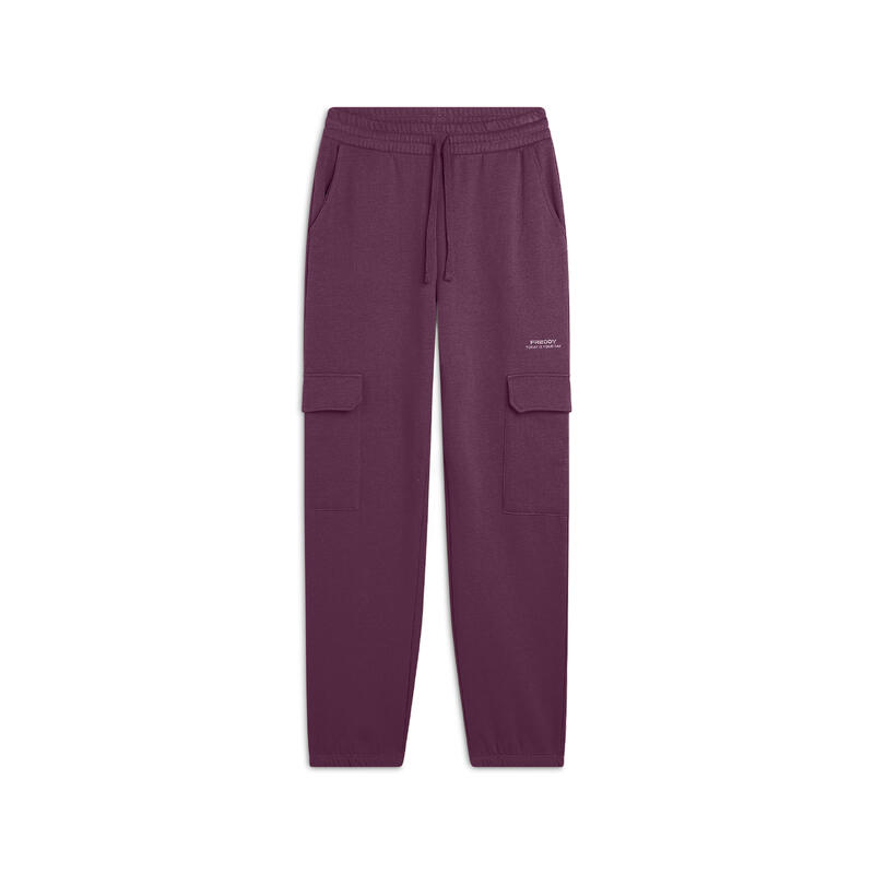 Pantalone cargo da donna comfort fit in felpa