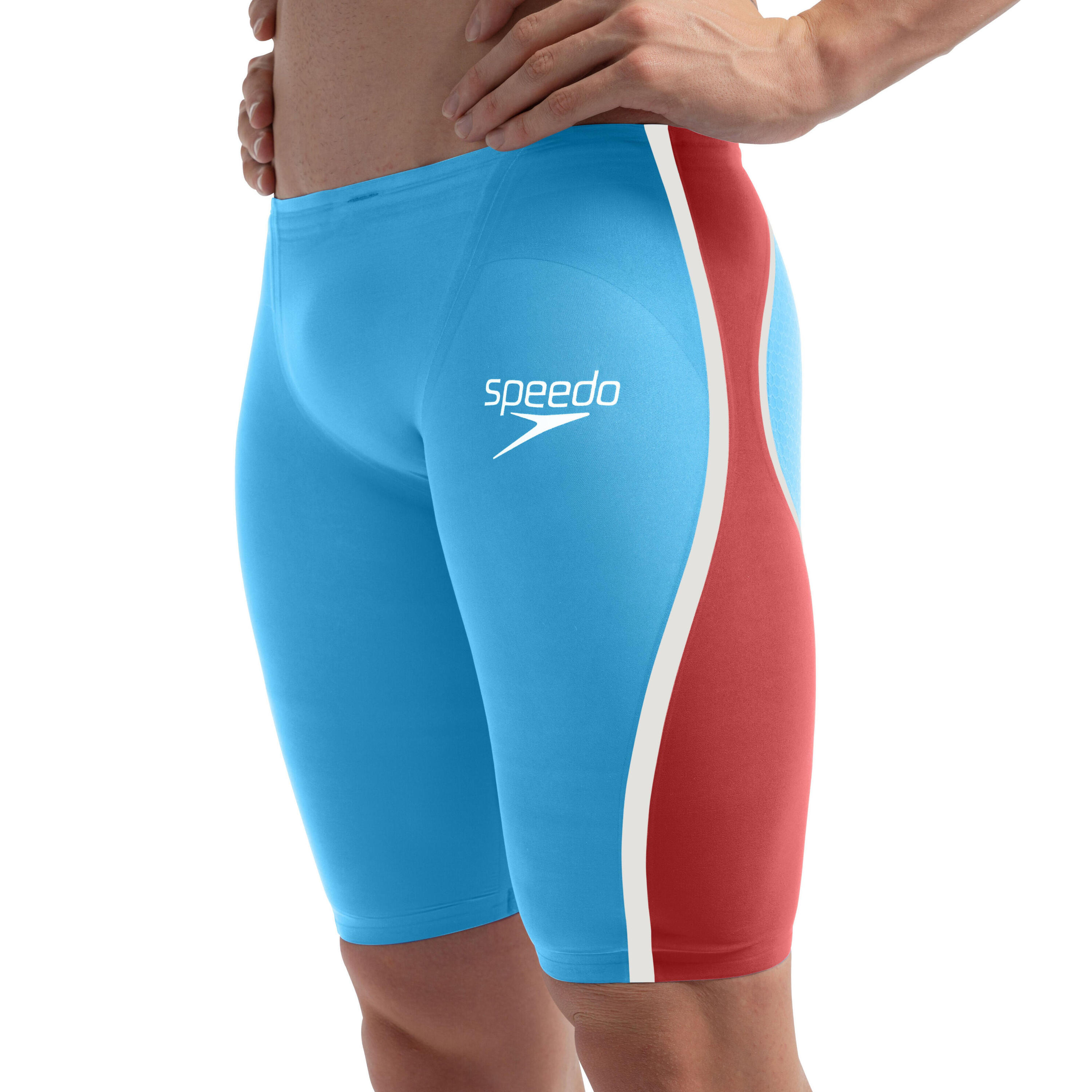 Speedo Fastskin LZR Pure Intent 2.0 Jammer – Pictonblau / Flammenrot 4/7