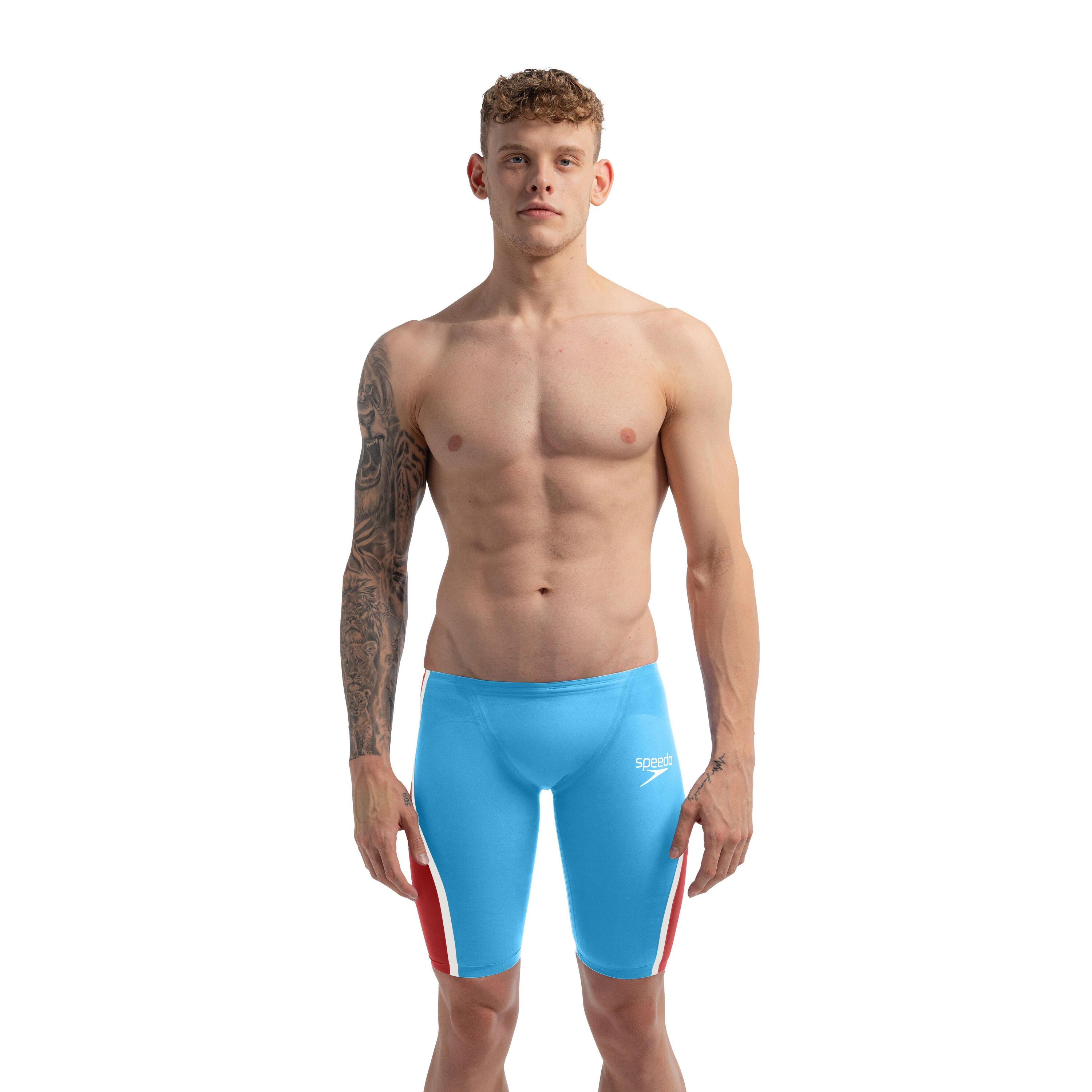 Speedo Fastskin LZR Pure Intent 2.0 Jammer – Pictonblau / Flammenrot 2/7