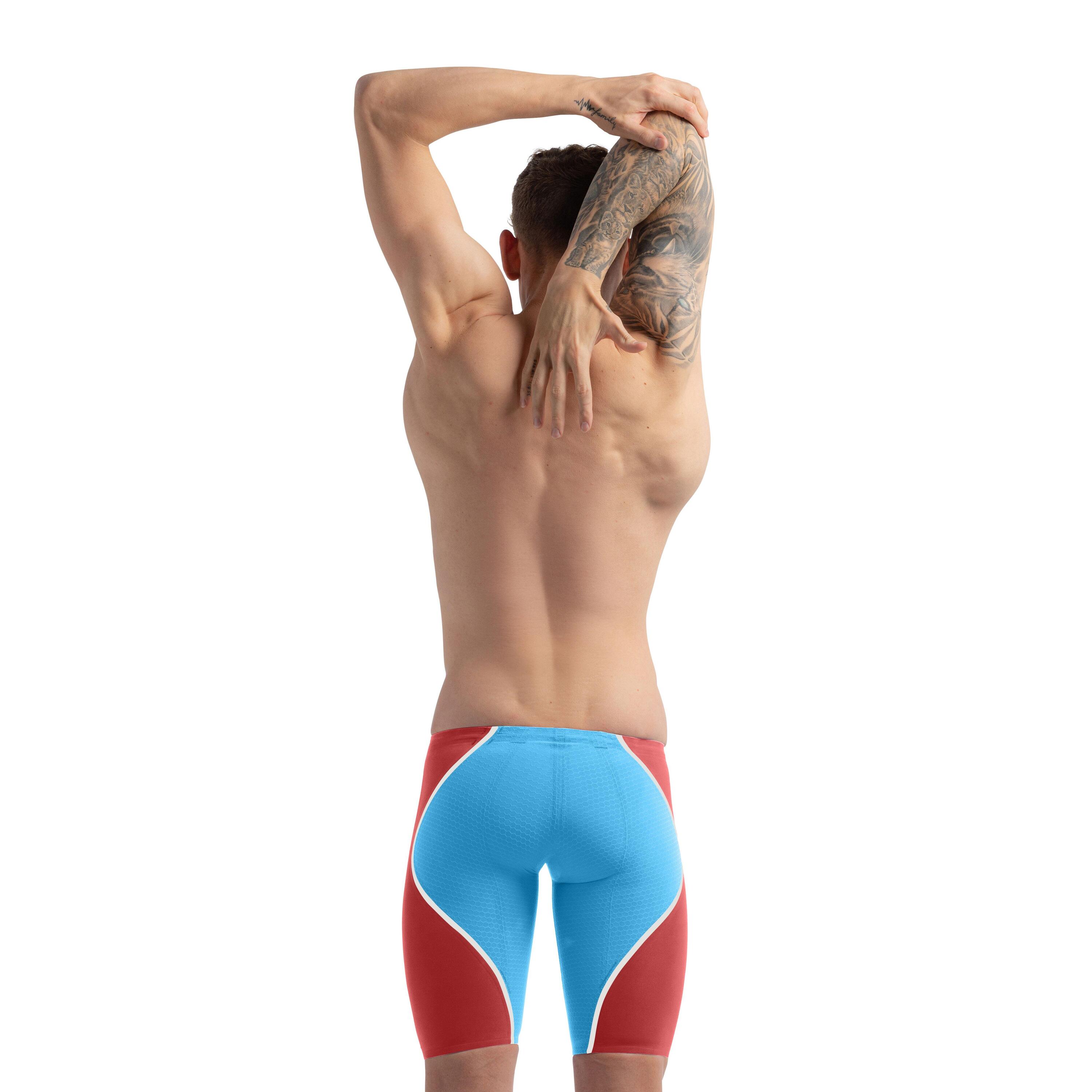 Speedo Fastskin LZR Pure Intent 2.0 Jammer – Pictonblau / Flammenrot 3/7