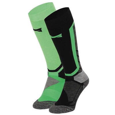 Xtreme - snowboard sokken unisex - multi groen - 2-paar - skisokken