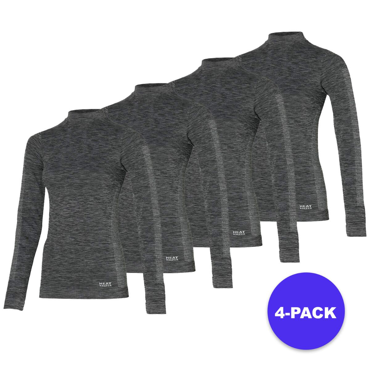 HEAT KEEPER Heatkeeper - Thermoshirt Damen - Schwarz - 4-teilig