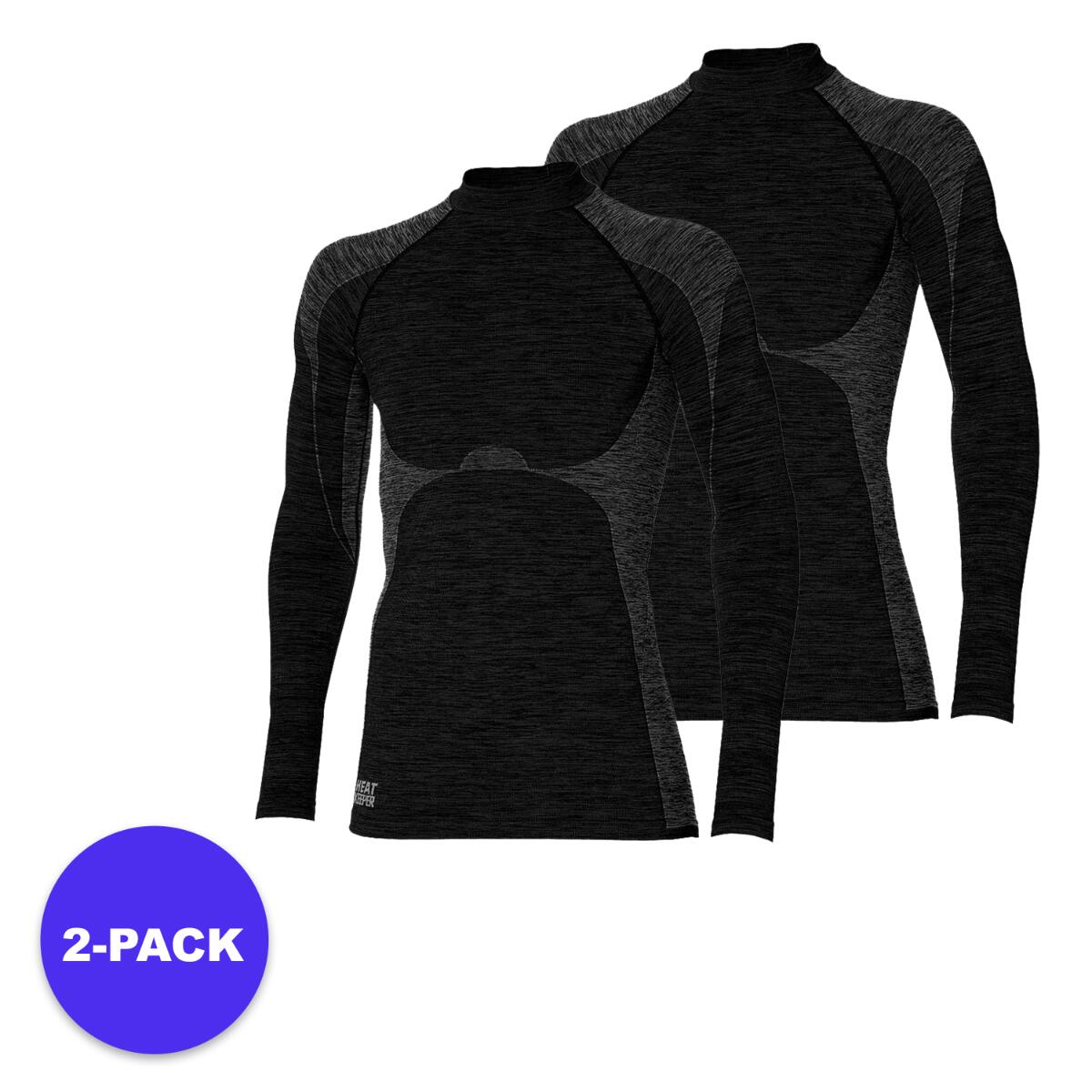 HEAT KEEPER Heatkeeper - Maglia termica da uomo - Nero - 2 pezzi