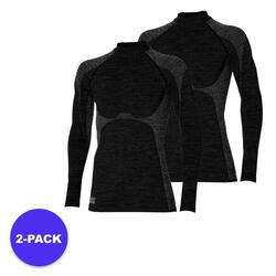 Heatkeeper - Chemise thermique pour hommes - Noir - 2 pièces