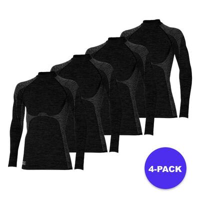 Heatkeeper - Maglia termica da uomo - Nera - 4 pezzi