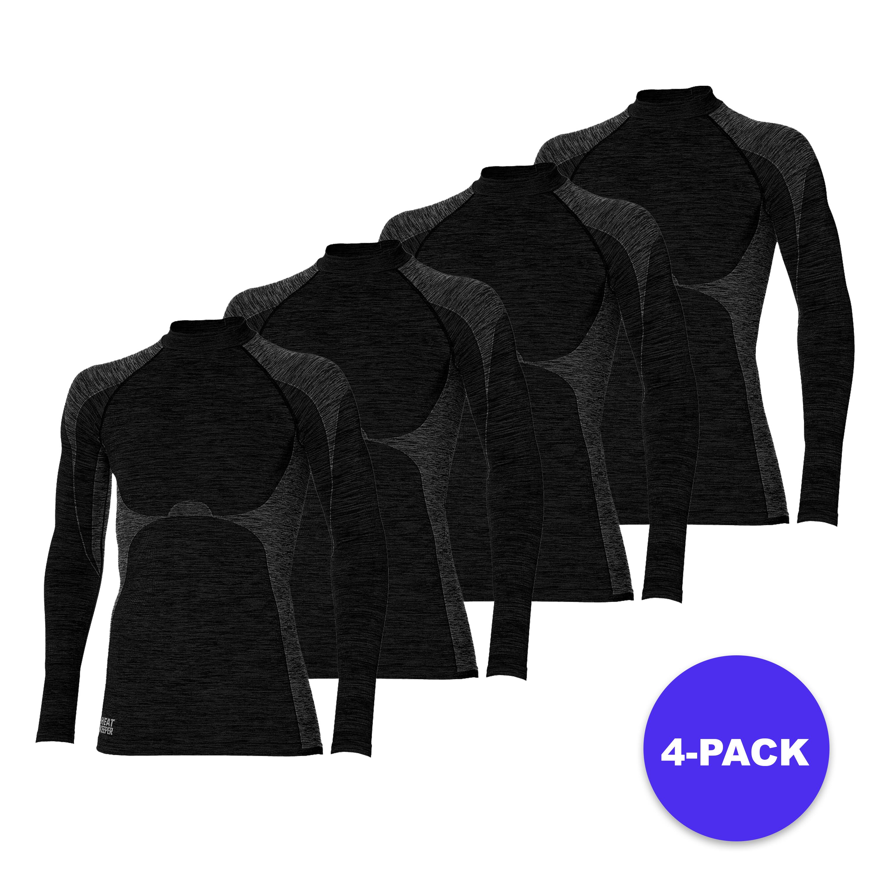 Heatkeeper - Camisa térmica masculina - Preto - 4 peças